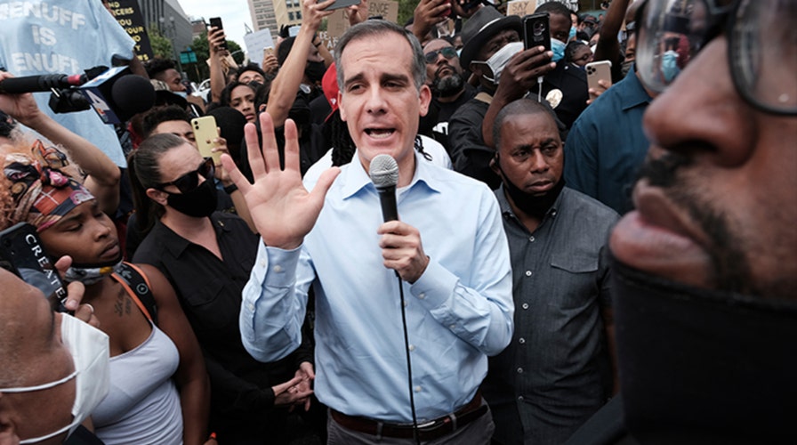 iN LAPD union blasts Los Angeles Mayor Garcetti's 'killers' comment, plan to cut budget