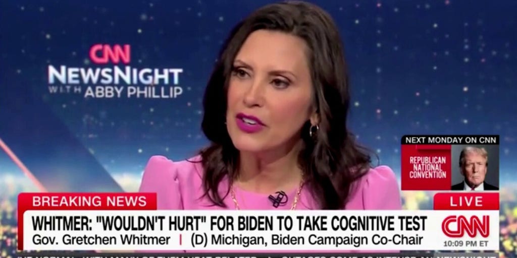 Michigan Gov. Gretchen Whitmer suggests Biden could take cognitive test: 'Don't think it would hurt'