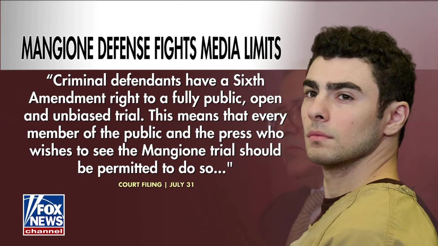 Luigi Mangione defense demands live trial broadcast