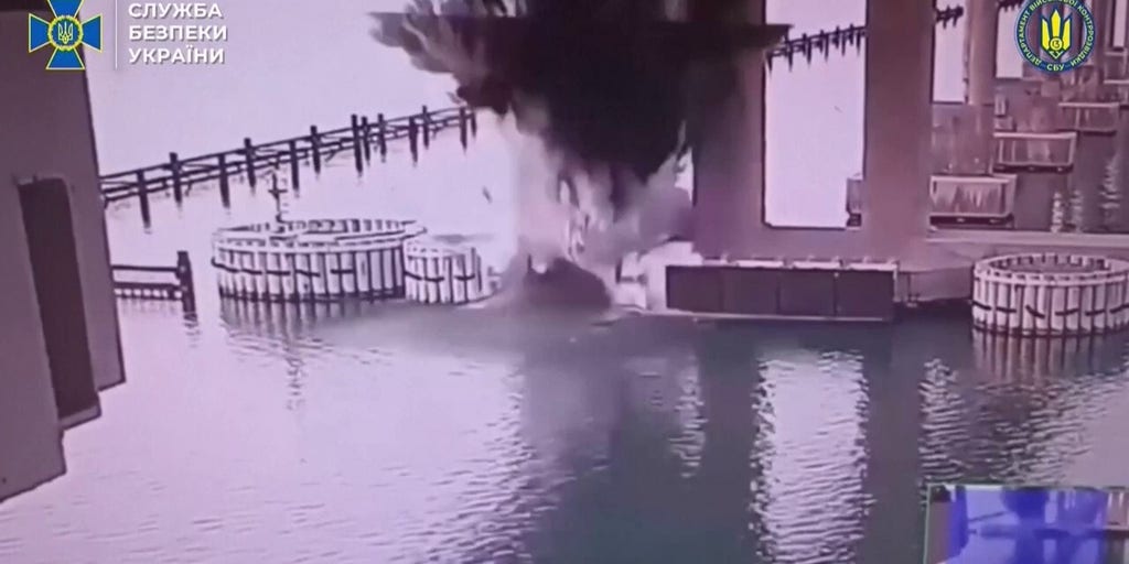 Ukraine targets bridge linking Russia to Crimea in surprise blast