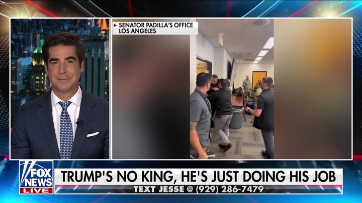 Alex Padilla is trying to act tough, says Jesse Watters