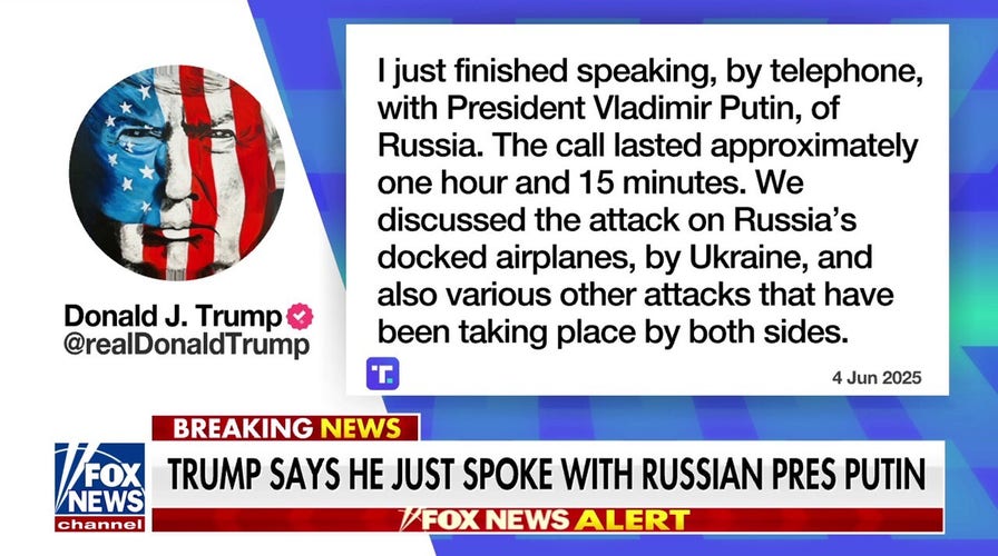 BREAKING: Trump, Putin spoke for over an hour as Russia plans to respond to Ukraine's attack