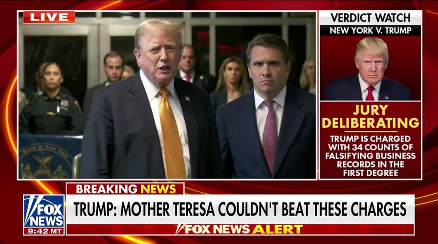 Former President Donald Trump says he's battling charges 'Mother Teresa could not beat' while speaking outside courtroom