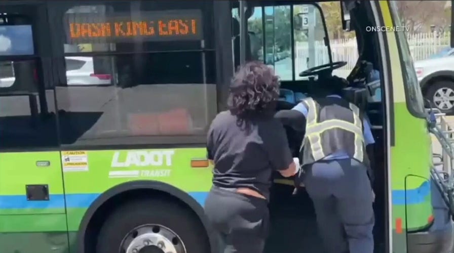 Bus driver fights off female attacker