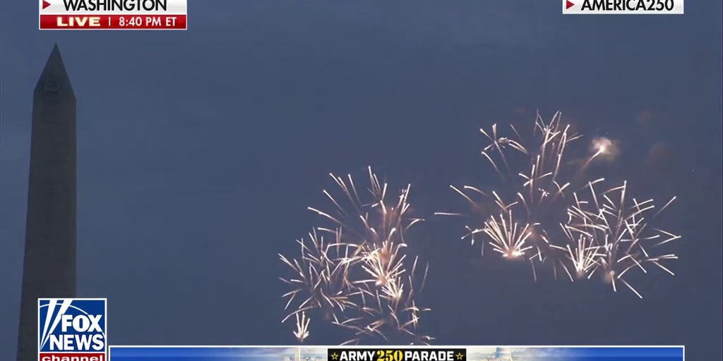 Fireworks light up DC skyline during Army parade