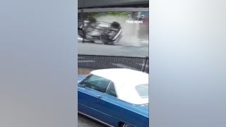 Oregon burglary suspect ends police police chase with VIOLENT crash