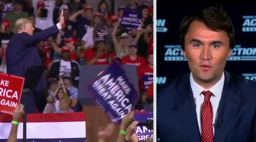 Charlie Kirk: So refreshing to see Trump back in front of his base