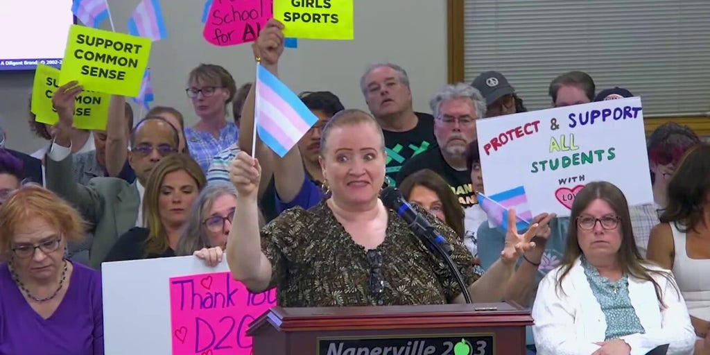 Protestor accuses conservative group of causing trans youth suicides at school board meeting