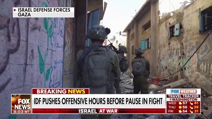 Israel pushes offensive hours before before temporary cease-fire
