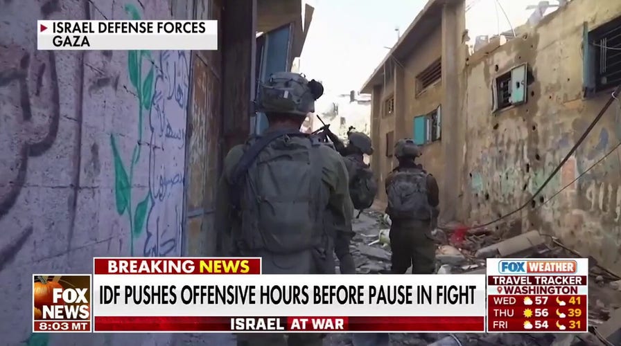 Israel pushes offensive hours before before temporary cease-fire
