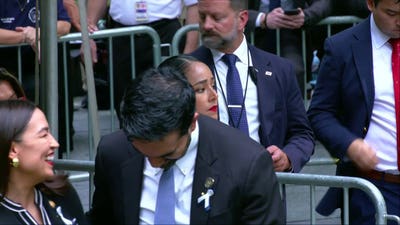 AOC, Mamdani interaction at 9/11 memorial sparks online fury
