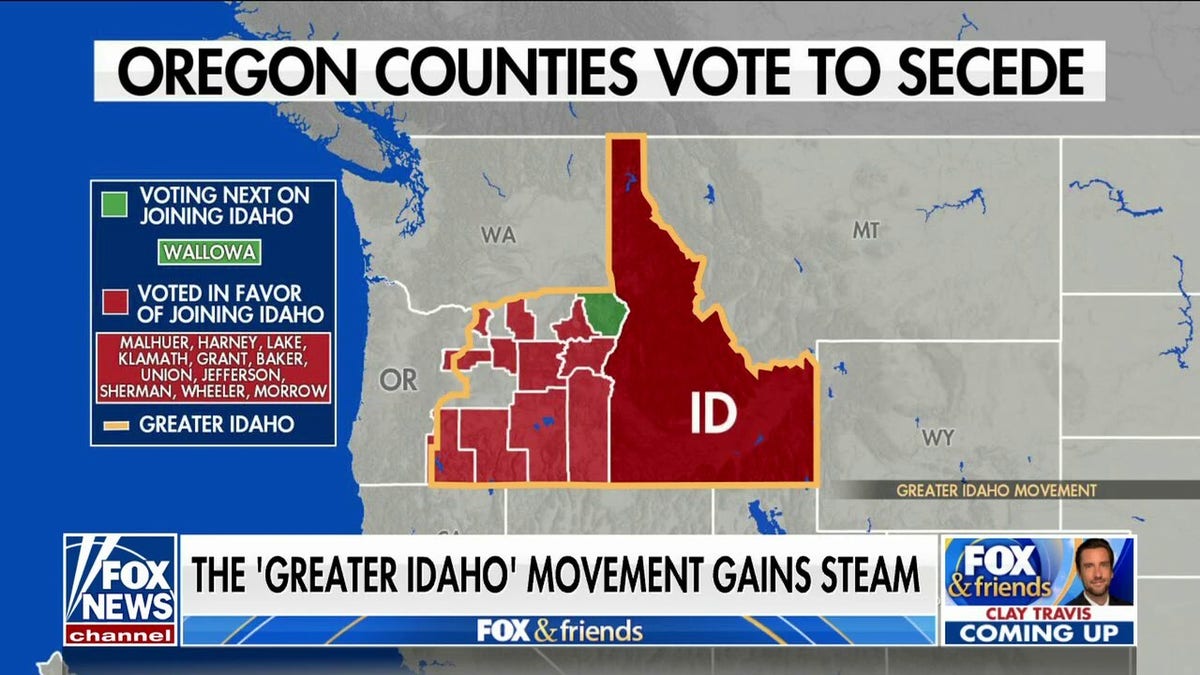 Greater Idaho' movement to absorb rural Oregon counties 'bad for the  country,' top Dem warns | Fox News