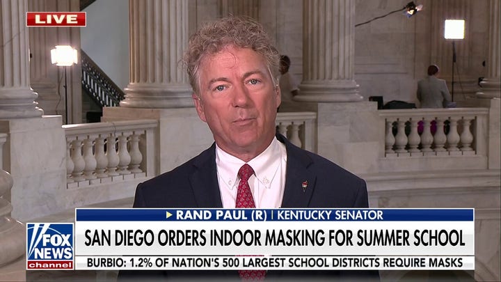 Rand Paul slams San Diego school board reinstating mask mandates: ‘Completely clueless’