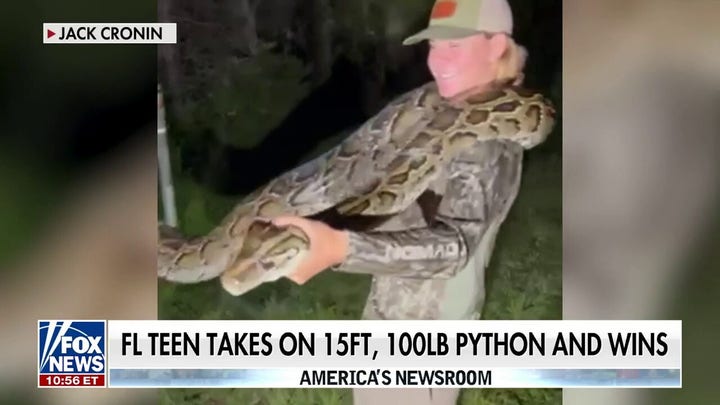 Florida teen wrangles 100-pound python: ‘A true beast’