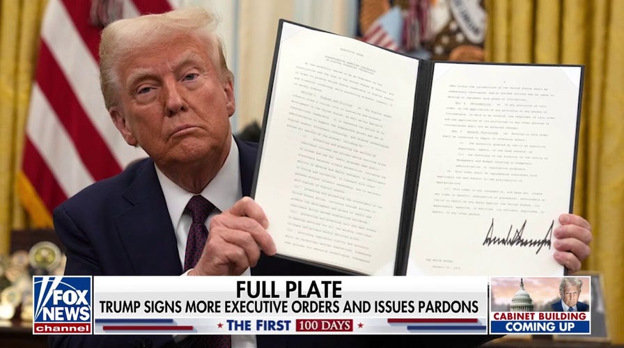 Trump signs flurry of executive orders amid major speech at World Economic Forum