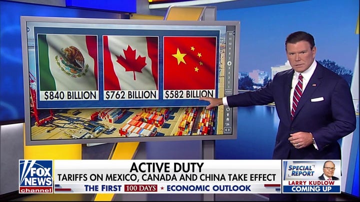Bret Baier explica las consecuencias de los aranceles de Trump a China, México y Canadá