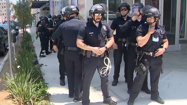 Los Angeles spa protest turns violent after alleged transgender exposure incident