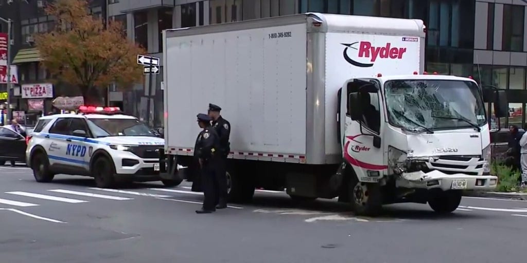 Driver crashes truck in Midtown Manhattan near 8th Avenue as FDNY responds