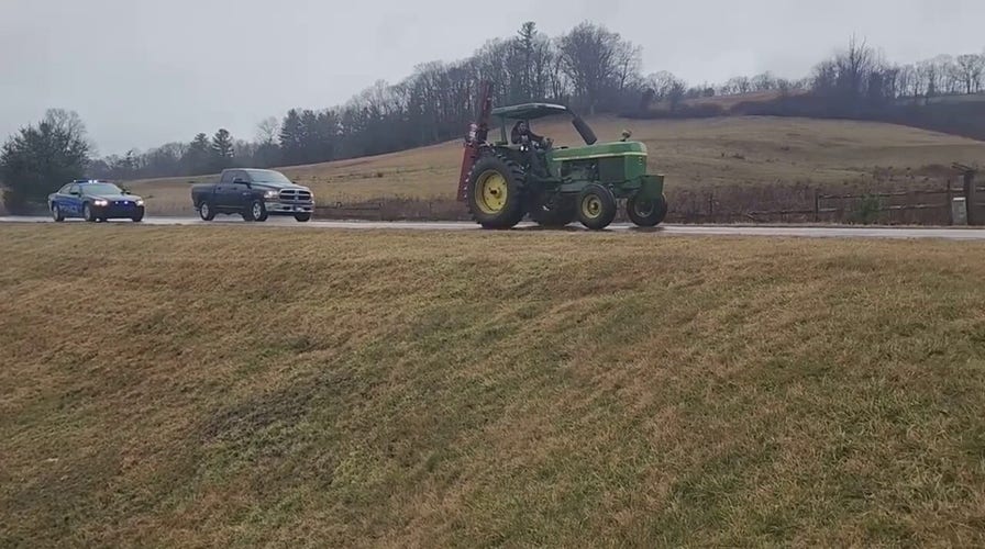 North Carolina man in stolen John Deere tractor leads police on low-speed chase