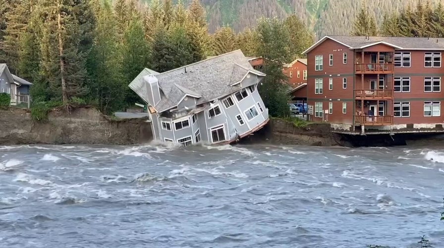 House collapses into flooded Mendenhall River in Juneau, Alaska
