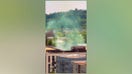 Green smoke seen near ICE facility in Portland