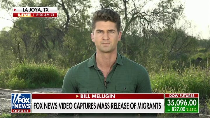 Fox News footage shows mass release of migrants at Texas parking lot