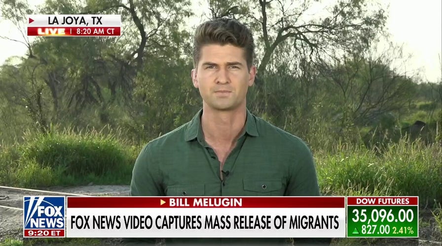 Fox News footage shows mass release of migrants into US as