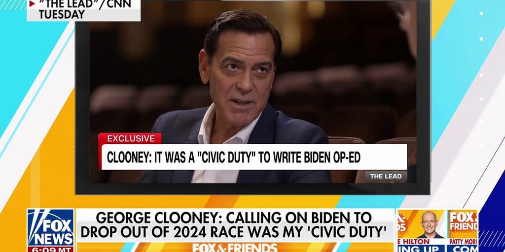 Clooney details break with Biden, backs new leader for Democrats