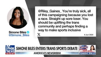 Simone Biles spars publicly with Riley Gaines over trans athlete debate: 'Truly sick'