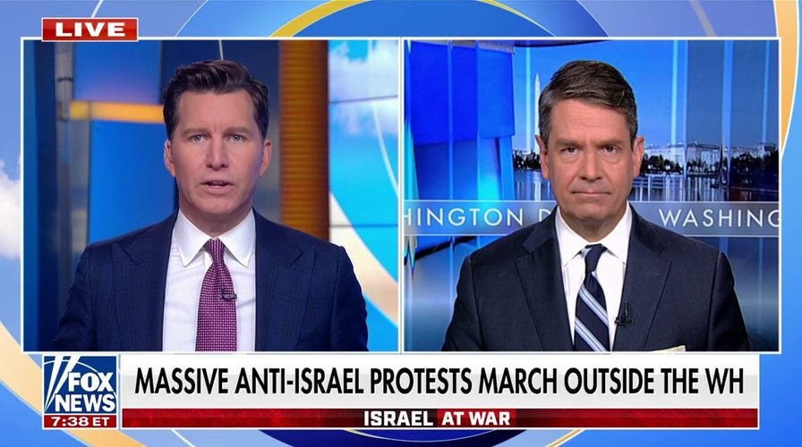 Thousands of pro-Palestinian protestors swarm Washington DC