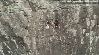 Firefighter pulls off daring rescue of free climber stranded on mountain face