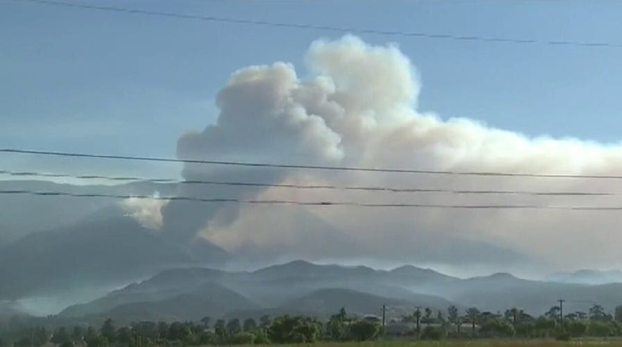 Massive wildfire raging east of Los Angeles