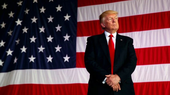 Former President Donald Trump holds a rally in Georgia