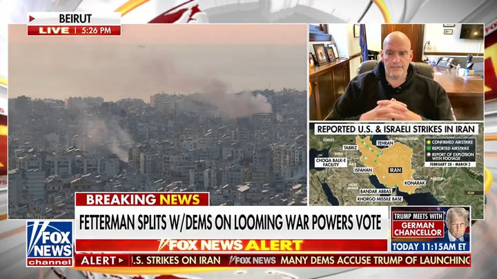 Sen. Fetterman splits with Democrats on looming war powers vote, says he’ll ‘follow country not party’