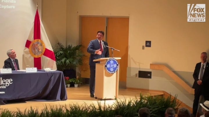 Ron DeSantis touts Florida's education system, slams woke academia in Sarasota address