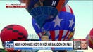 Abby Hornacek takes a hot air balloon trip