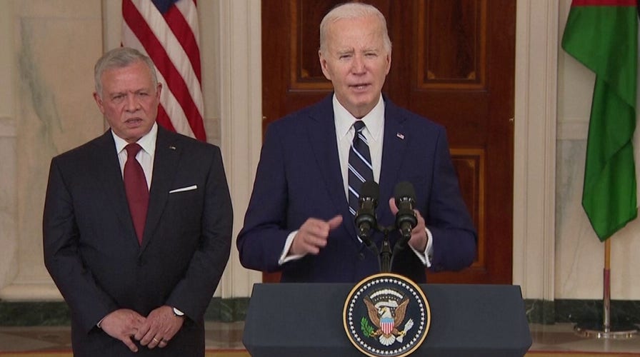President Biden and Jordans King Abdullah II make remarks to the media