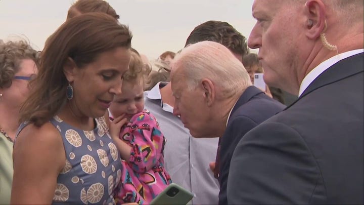 Biden nibbles on frightened young girl during trip to Finland, weirding out Twitter users
