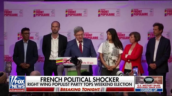 Conservative party leading in first round of French election