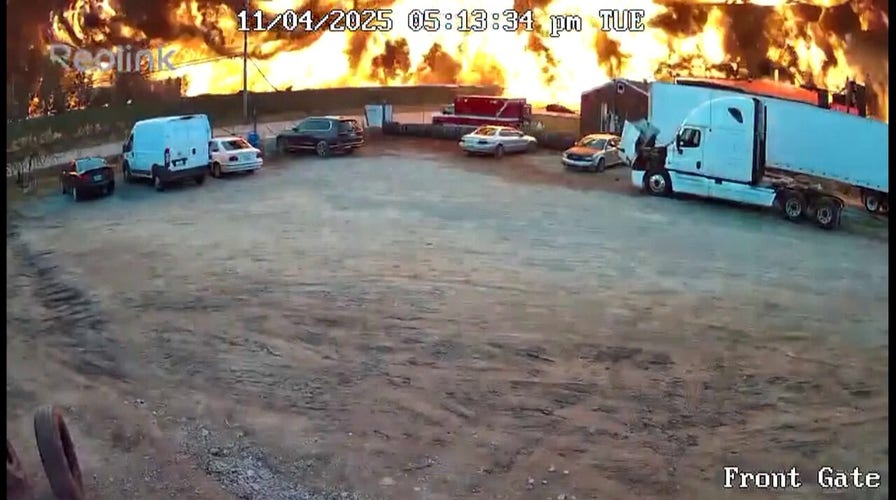 Massive fireball caught on CCTV footage as UPS cargo plane goes down