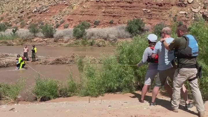 Father, son rescued in Utah after falling into fast-moving river