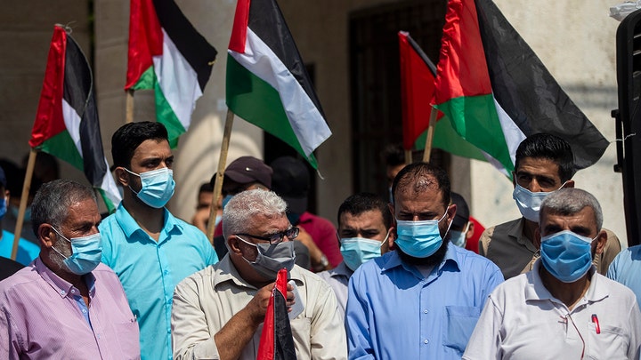 Palestinians protest against Israel, Bahrain, UAE agreement