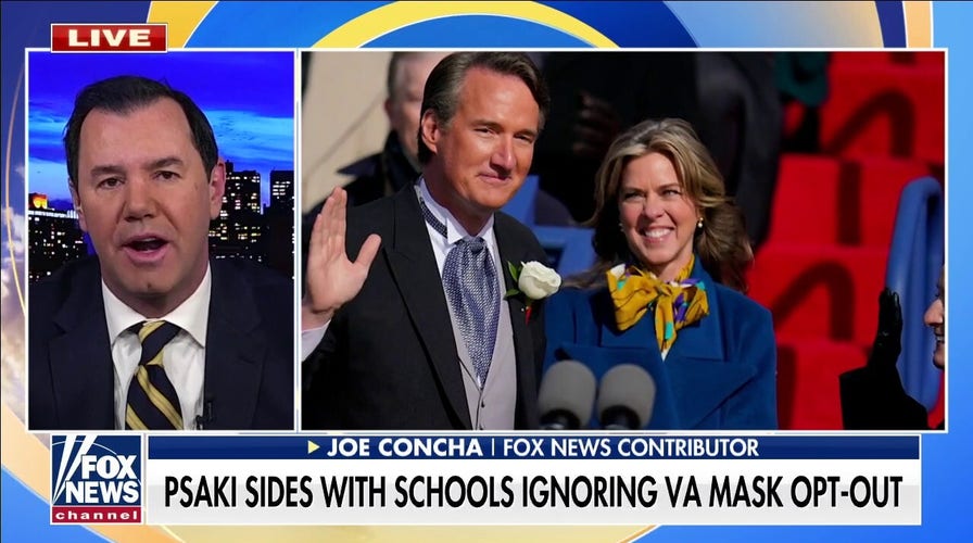 Joe Concha takes aim at Psaki over criticism targeting Gov. Youngkin for revoking mask mandate in schools