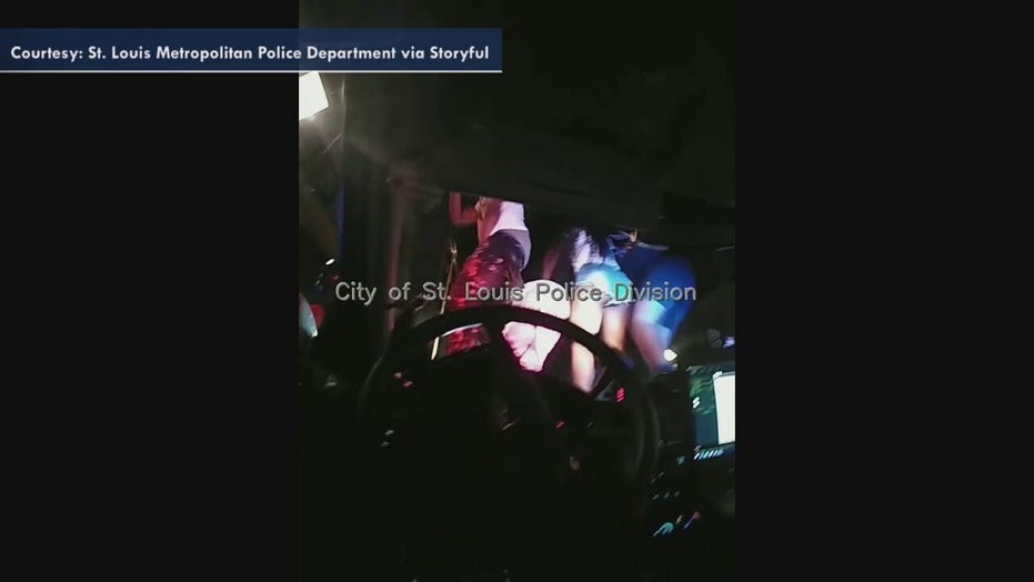 St. Louis PD seeking to ID mob who jumped on police car after officers broke up party