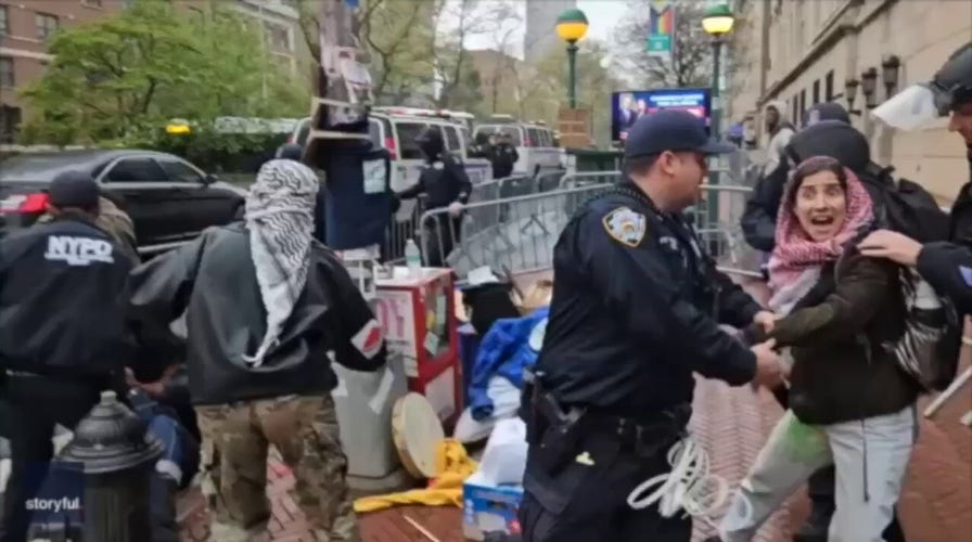 NYPD officers detain, disperse anti-Israel agitators