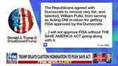 Trump refuses to approve FISA without SAVE Act included