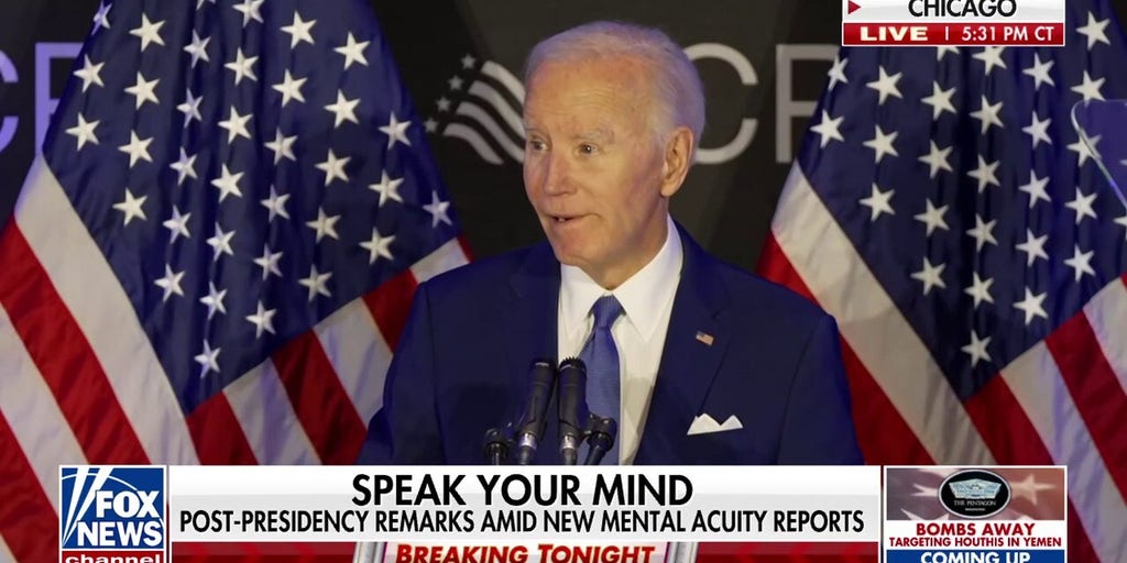 Biden delivers first post-presidency remarks at Chicago event