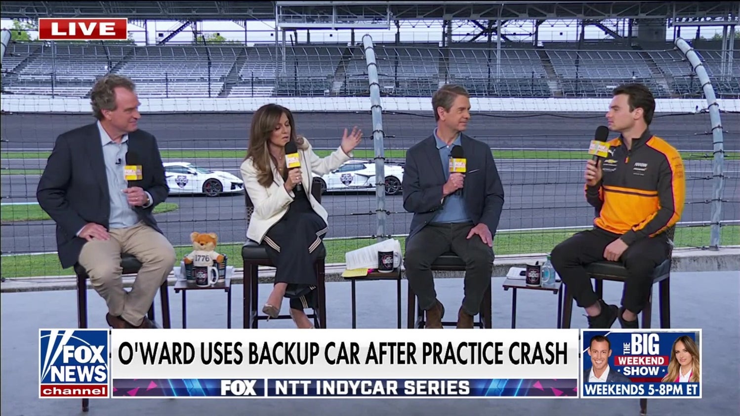 IndyCar driver Pato O'Ward discusses using backup car after practice crash