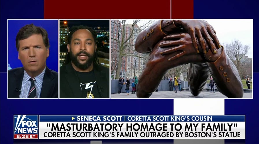 Seneca Scott 'rather upset' with MLK and Coretta Scott King statue