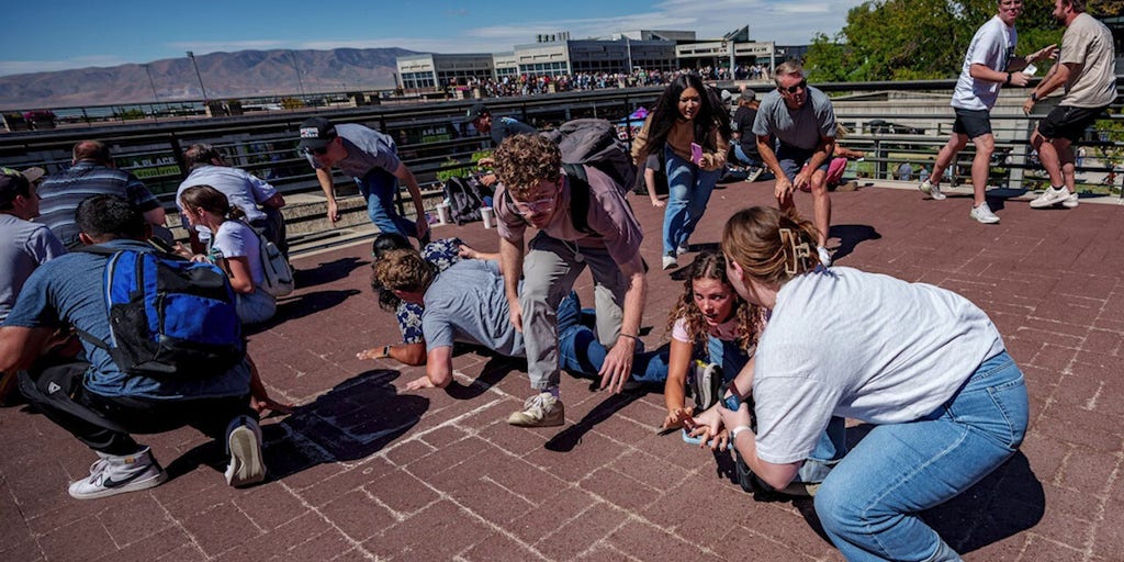 Utah police respond to Charlie Kirk shooting